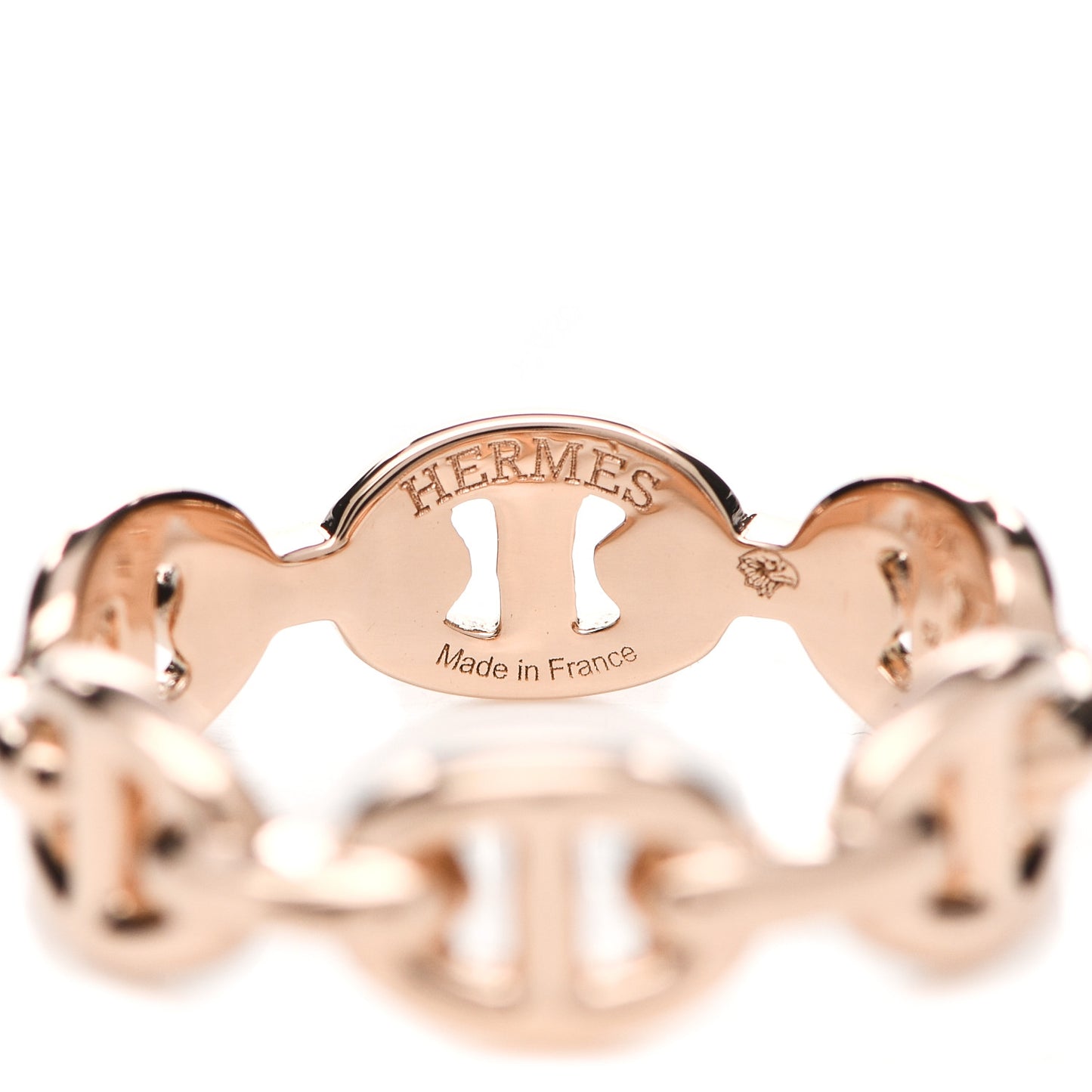 18K Rose Gold PM Chaine D'Ancre Enchainee Ring 52 6