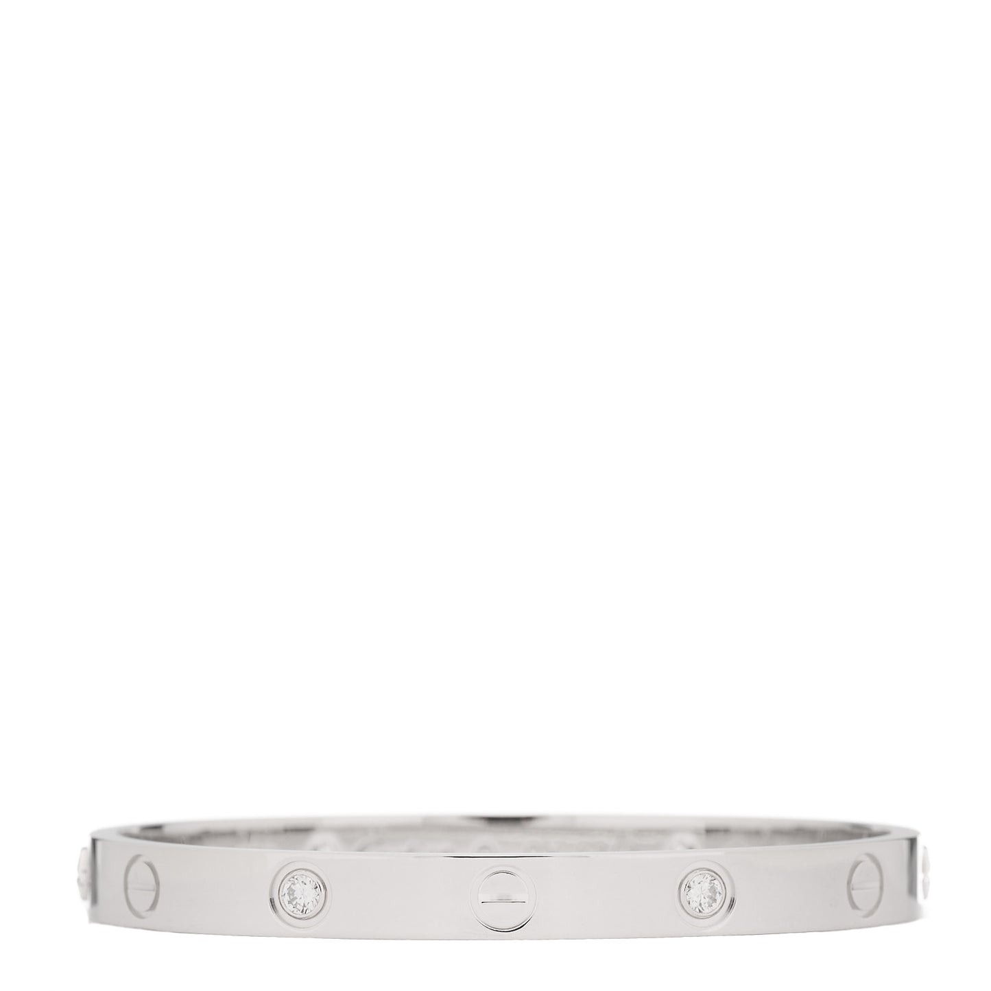 18K White Gold 4 Diamond LOVE Bracelet 16