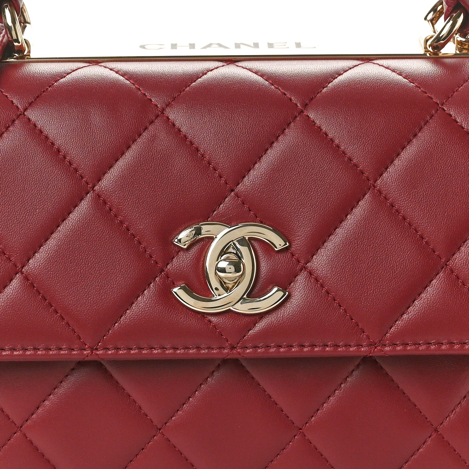 Chanel Lambskin Quilted Small Trendy CC Flap Dual Handle Bag Red 8 of 10