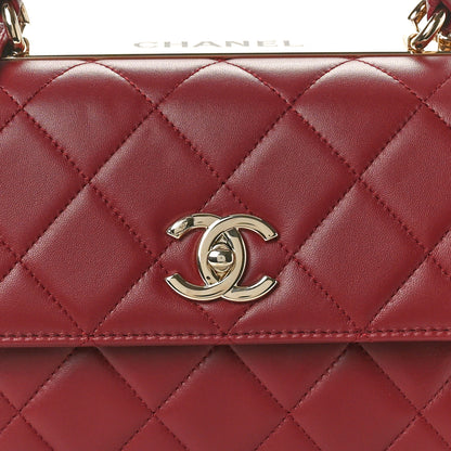 Chanel Lambskin Quilted Small Trendy CC Flap Dual Handle Bag Red 8 of 10