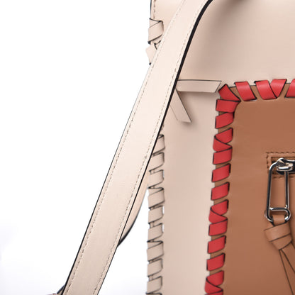 Fendi Vitello Century F is Fendi Whipstitch Bi-Color Regular Runaway Satchel Camelia Orzo Multicolor 12 of 12