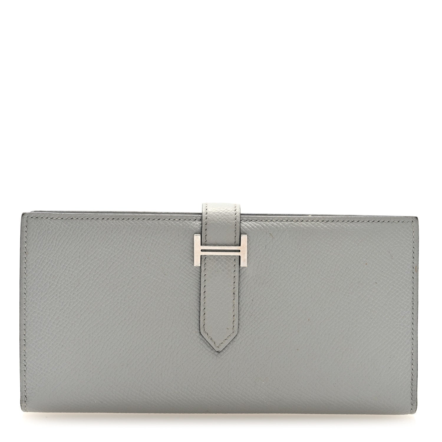 Hermes Epsom Bearn Gusset Wallet Gris Mouette 1 of 7