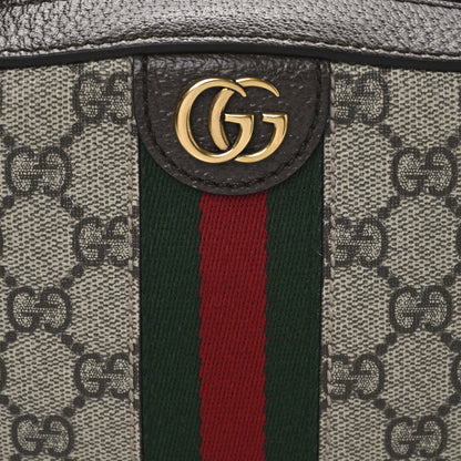 Gucci GG Supreme Monogram Textured Dollar Calfskin Web Ophidia Small Crossbody Bag Beige Ebony New Acero 8 of 10