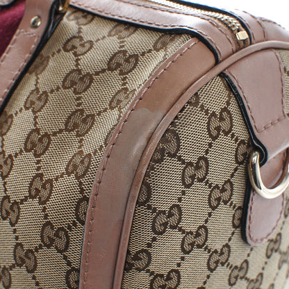 Gucci Monogram Vintage Web Medium Boston Pink 8 of 8