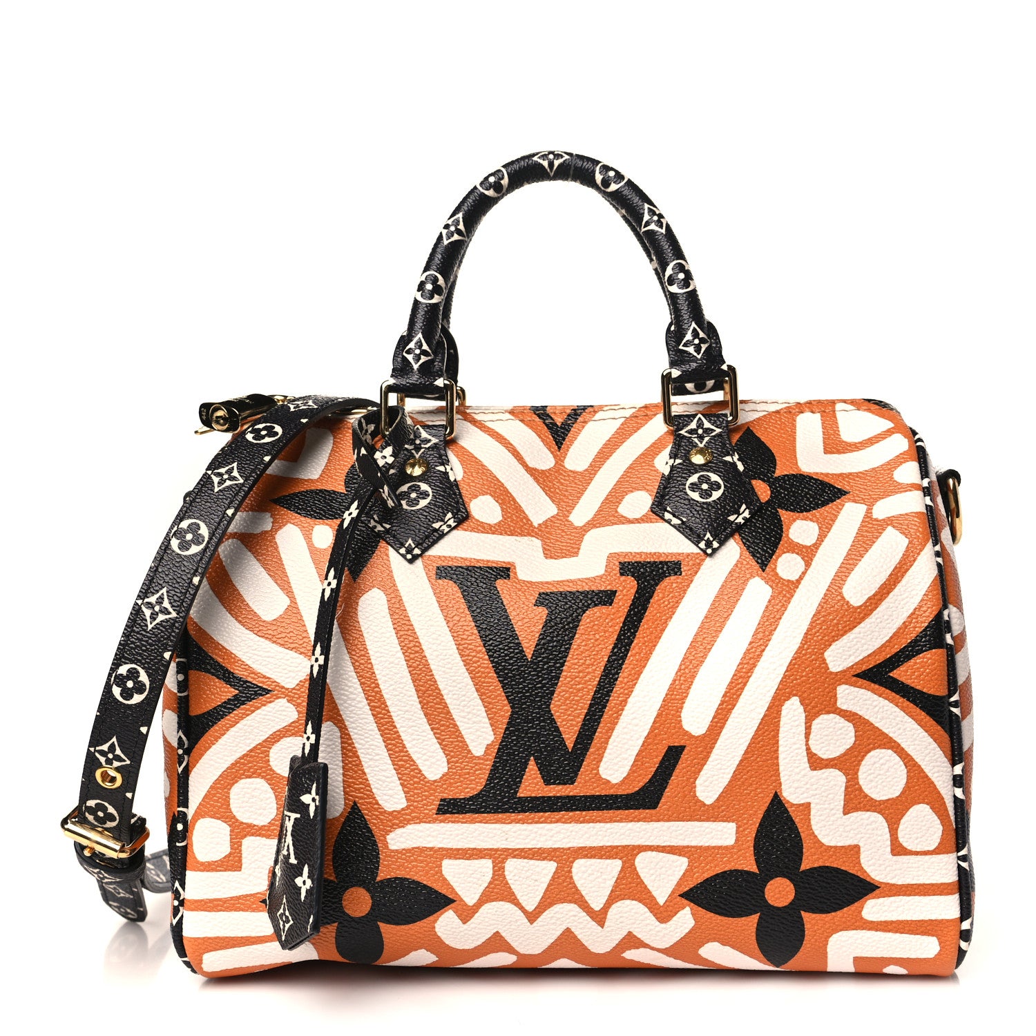 Louis Vuitton Monogram Giant Crafty Speedy Bandouliere 25 Creme Caramel 1 of 9
