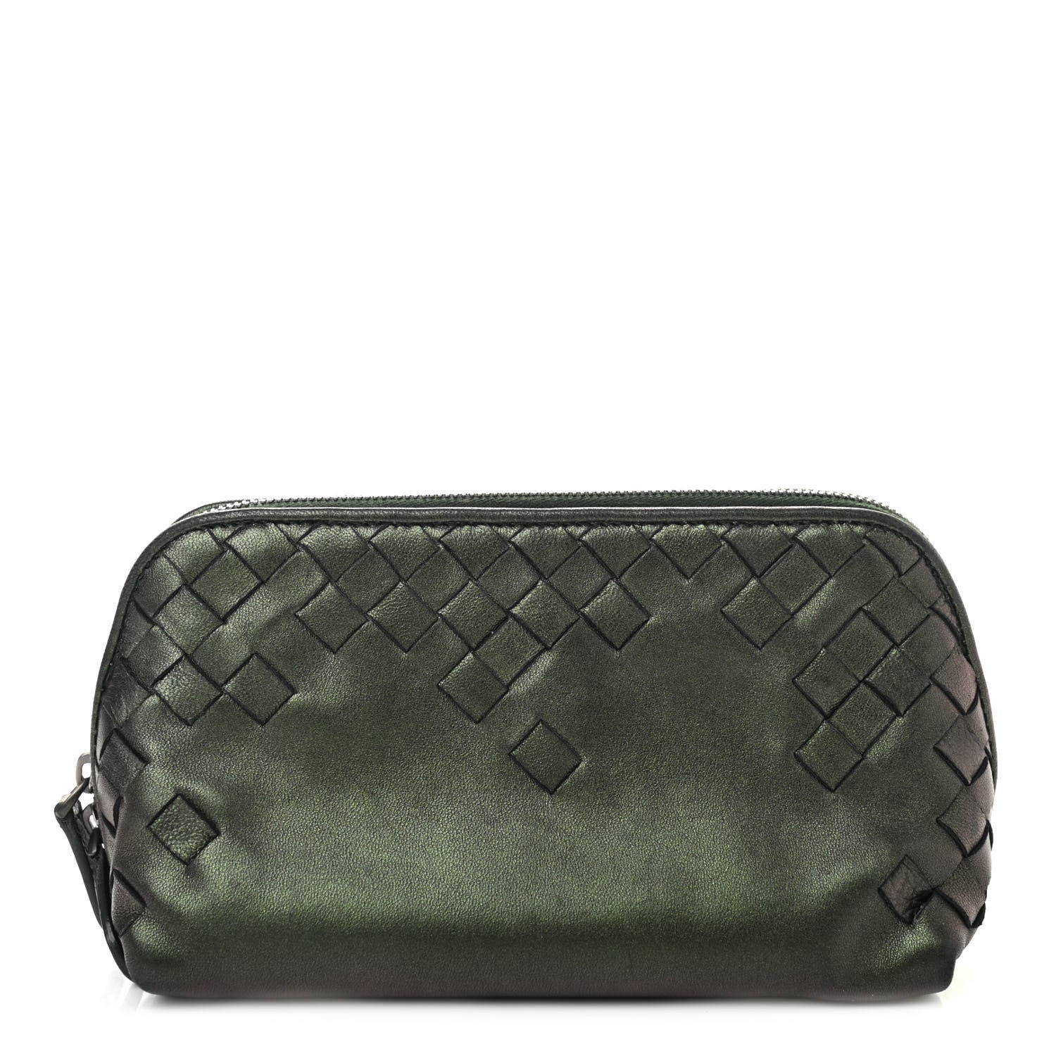 Bottega Veneta Iridescent Scarabee Small Cosmetic Pouch Green 1 of 14