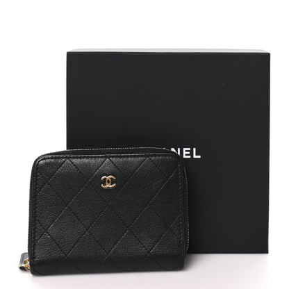 Chanel Calfskin Quilted Compact Wallet Black 10 of 10