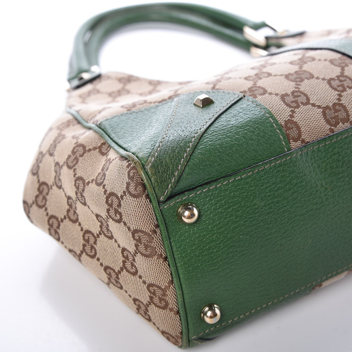Monogram Calfskin Large Bardot Tote Green