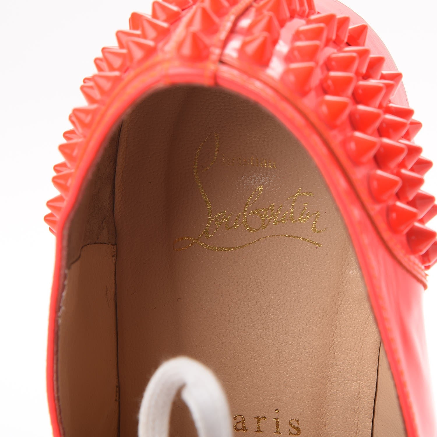 Christian Louboutin Patent Spiked Freddy Oxfords 40 Rose Paris 9 of 11