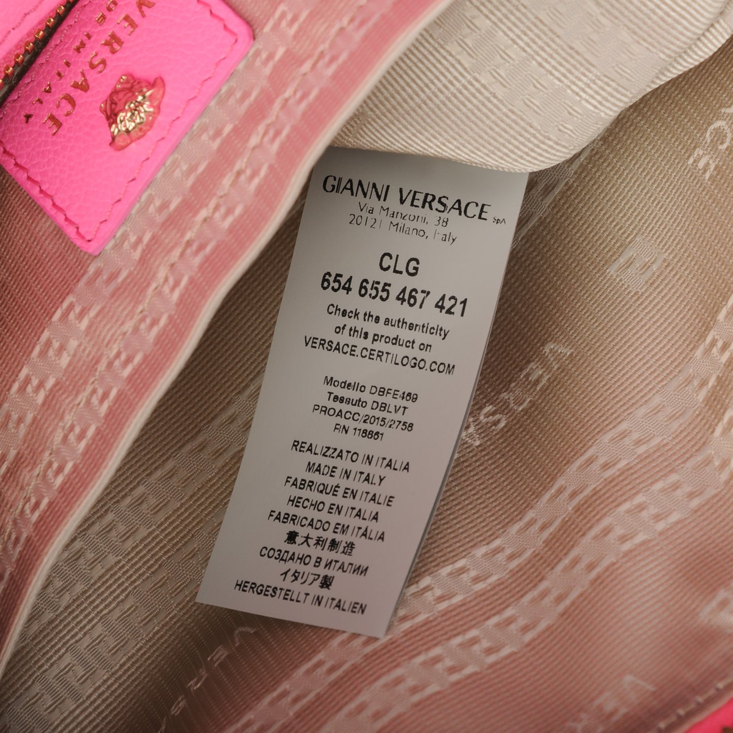 Calfskin Palazzo Duffle Bag Pink