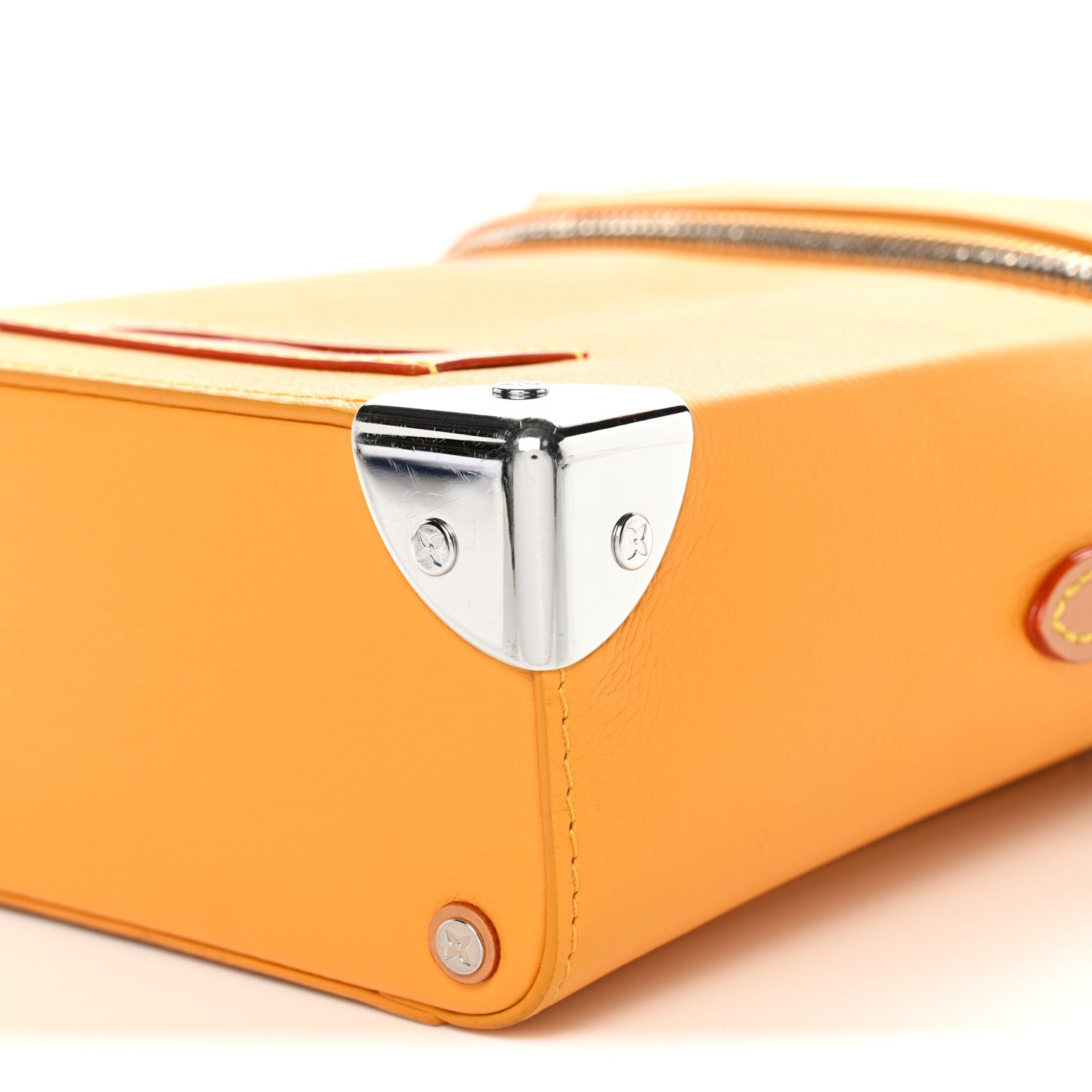 Louis Vuitton Calfskin N°7 Vertical Box Trunk Yellow 1857141