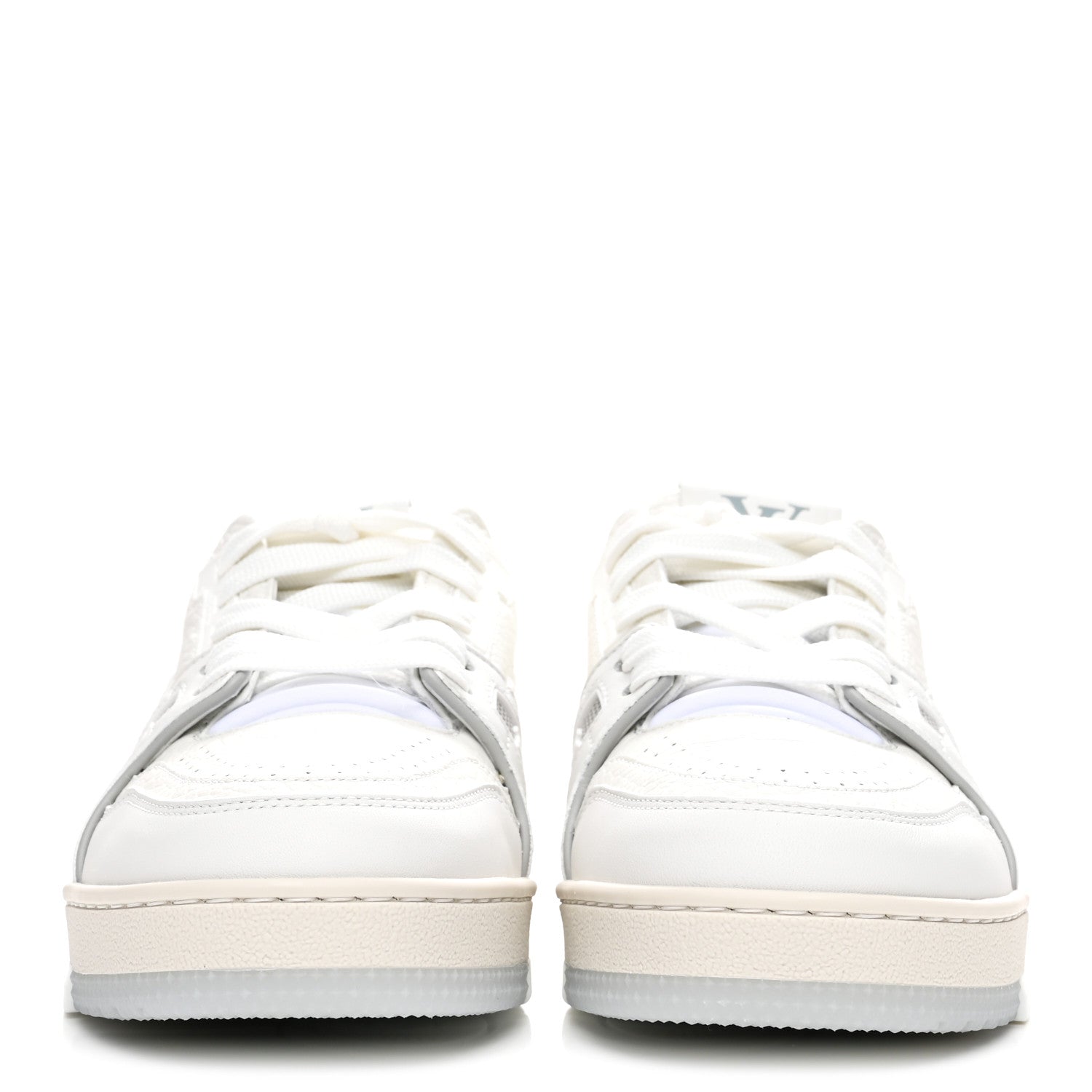Louis Vuitton Grained Calfskin Womens LV Trainer Sneakers 37 White 3 of 10