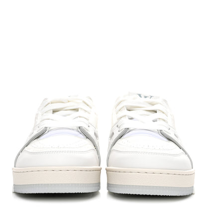 Louis Vuitton Grained Calfskin Womens LV Trainer Sneakers 37 White 3 of 10