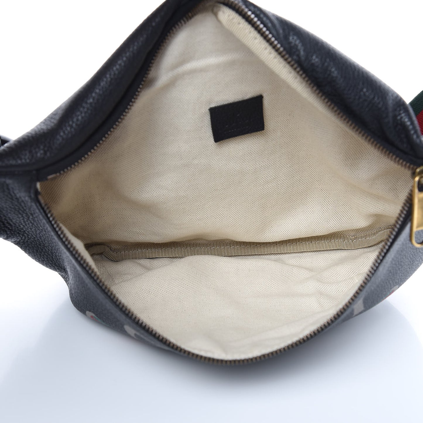 Grained Calfskin Logo Belt Bag Black
