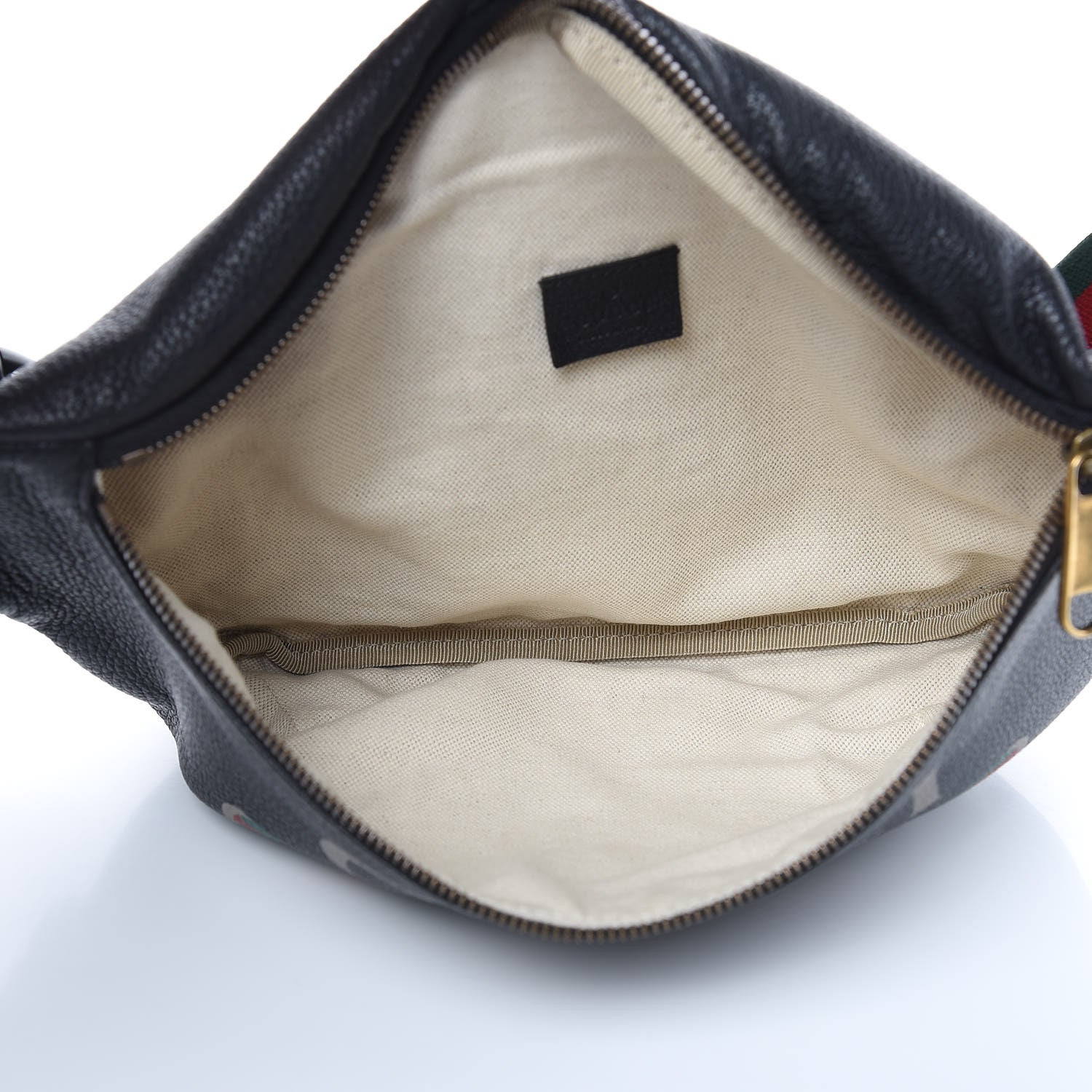 Gucci Grained Calfskin Logo Belt Bag Black 5 of 9