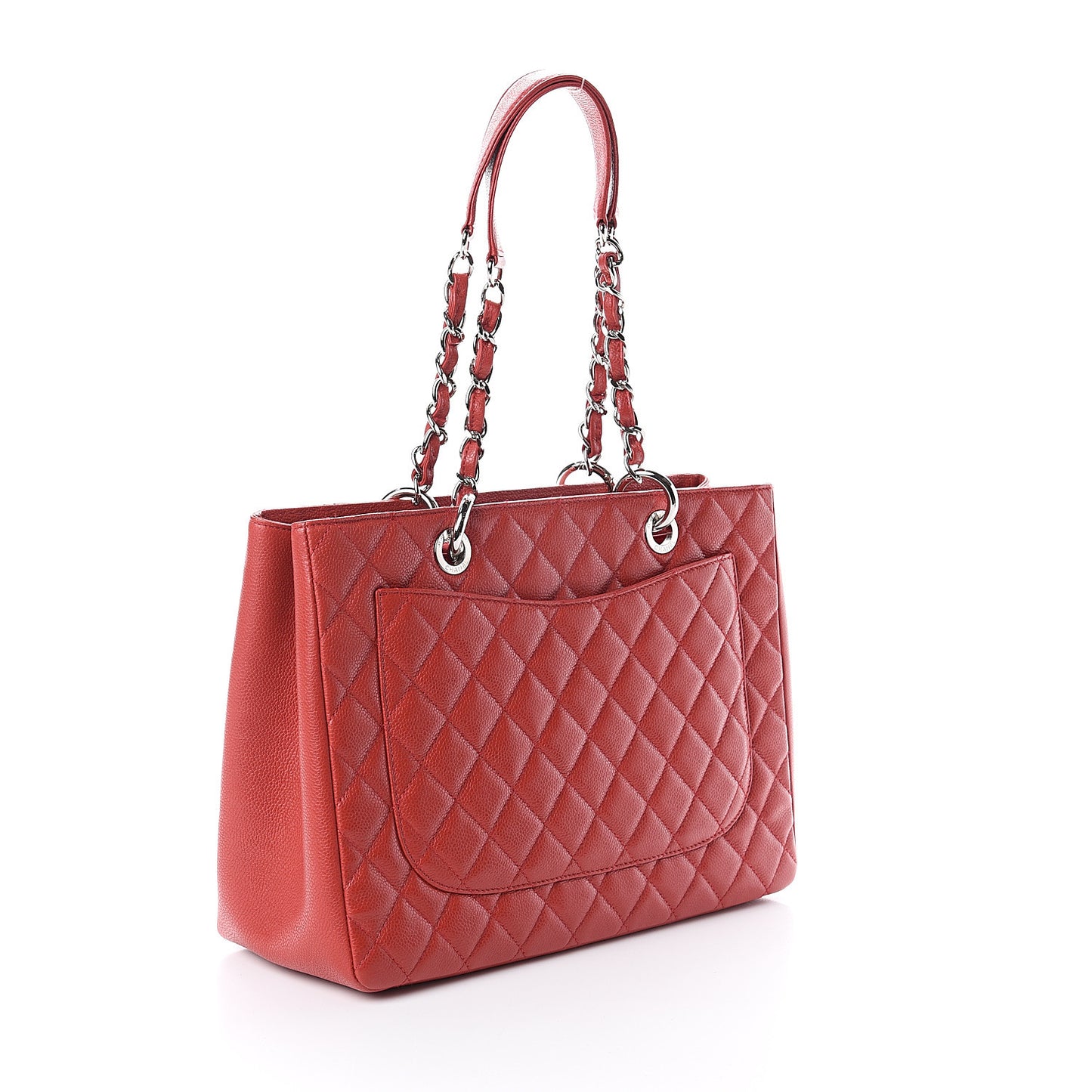 Caviar Quilted Grand Shopping Tote GST Red