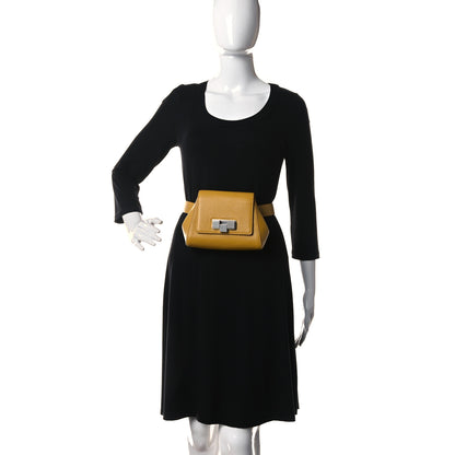 Bottega Veneta Grained Calfskin Geometric Belt Bag Mustard Yellow 2 of 11