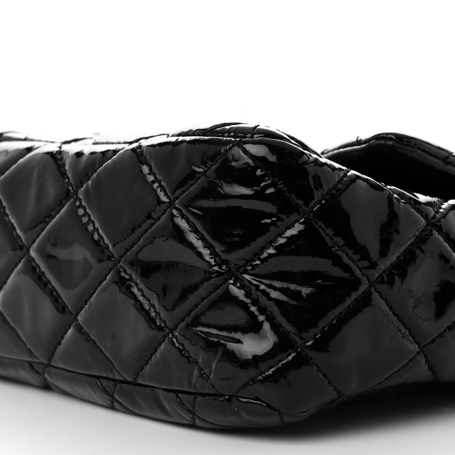 Chanel Patent Quilted Jumbo Single Flap Black 10 of 13