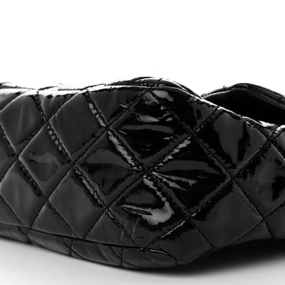 Chanel Patent Quilted Jumbo Single Flap Black 10 of 13