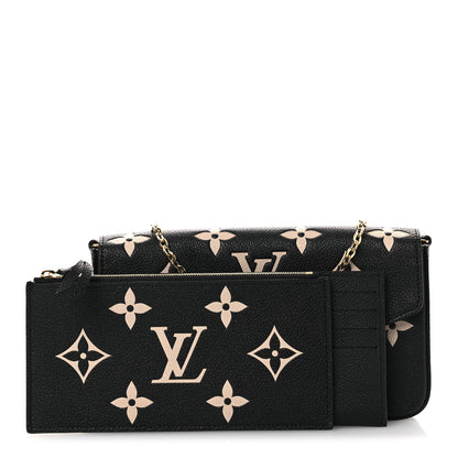 Louis Vuitton Empreinte Monogram Giant Felicie Pochette Black Beige 5 of 21