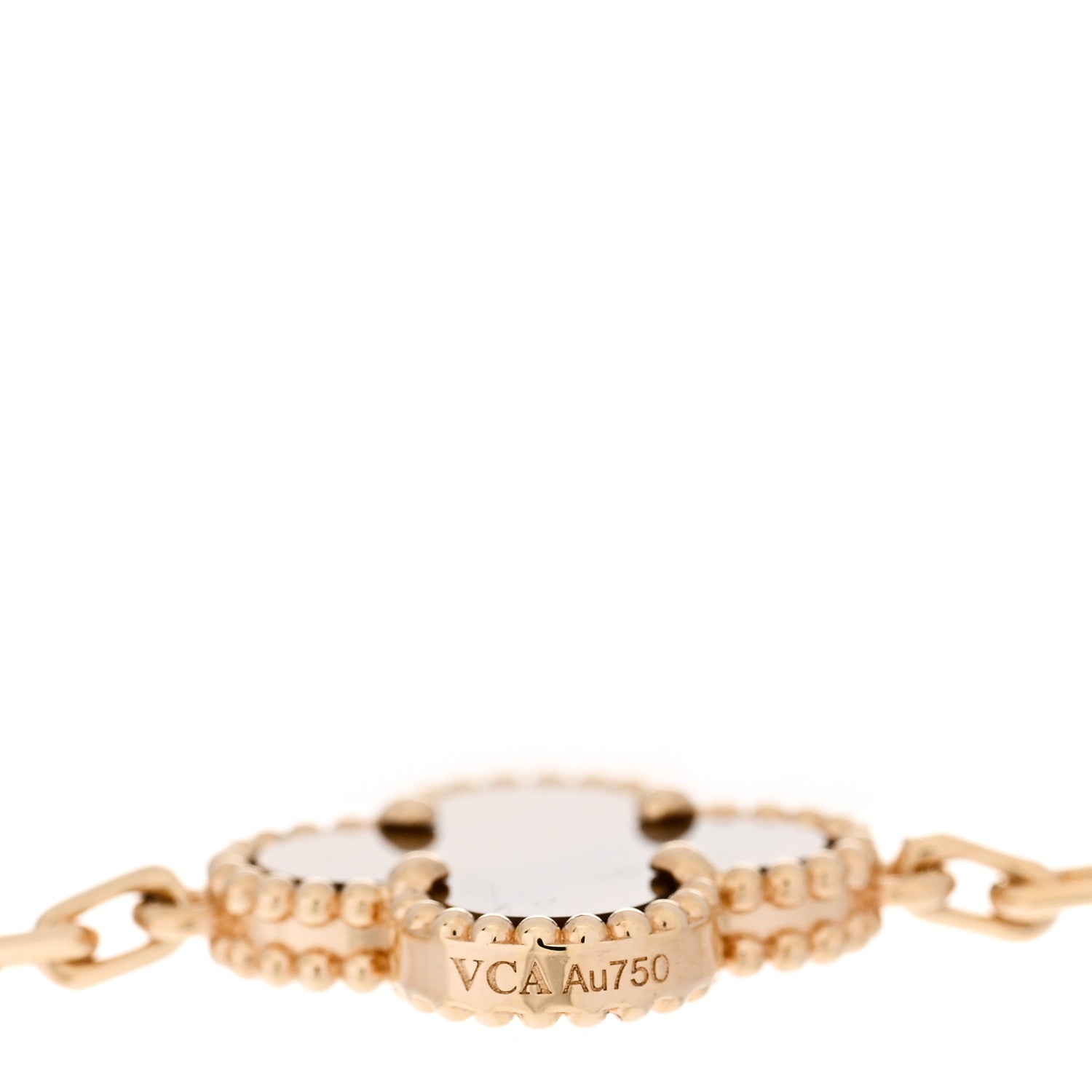 Van Cleef & Arpels 18K Yellow Gold Tiger Eye 5 Motifs Vintage Alhambra Bracelet 3 of 5