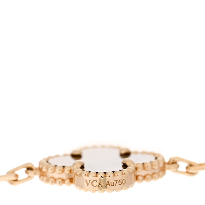 Van Cleef & Arpels 18K Yellow Gold Tiger Eye 5 Motifs Vintage Alhambra Bracelet 3 of 5