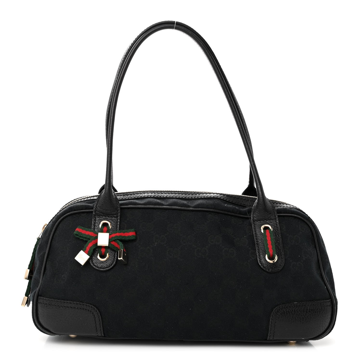 Gucci Monogram Small Princy Satchel Black 1 of 13