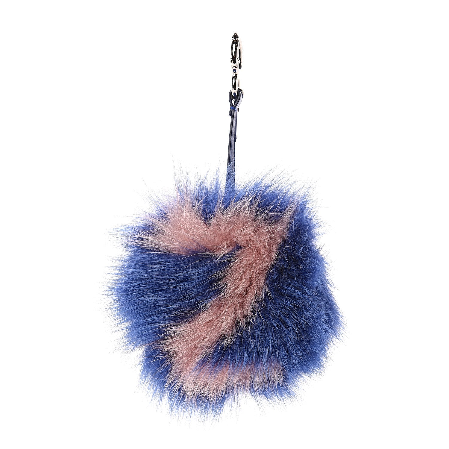 Fendi Fox Fur Z ABCharm Bag Charm Blue Pink 1 of 2