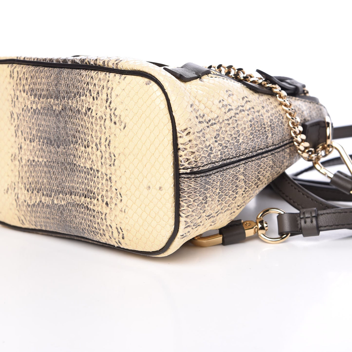 Calfskin Watersnake Embossed Mini Faye Backpack Cloudy Yellow