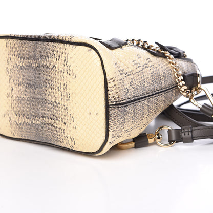 Chloe Calfskin Watersnake Embossed Mini Faye Backpack Cloudy Yellow 10 of 10