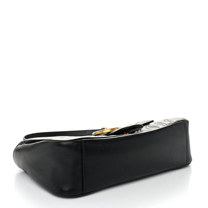 Gucci Calfskin Matelasse Small GG Marmont Shoulder Bag Black 4 of 10