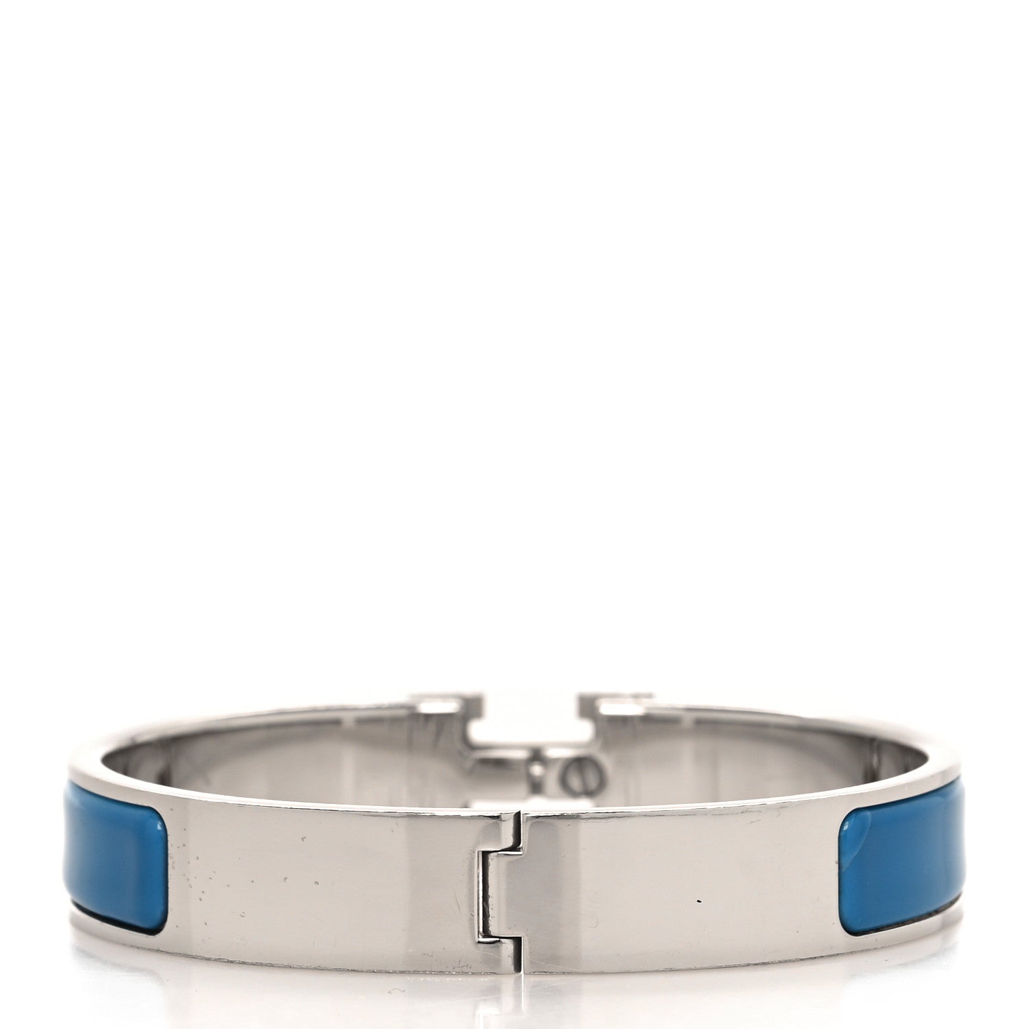 Hermes Enamel Narrow Clic Clac H Bracelet PM Bleu Jodhpur 3 of 5