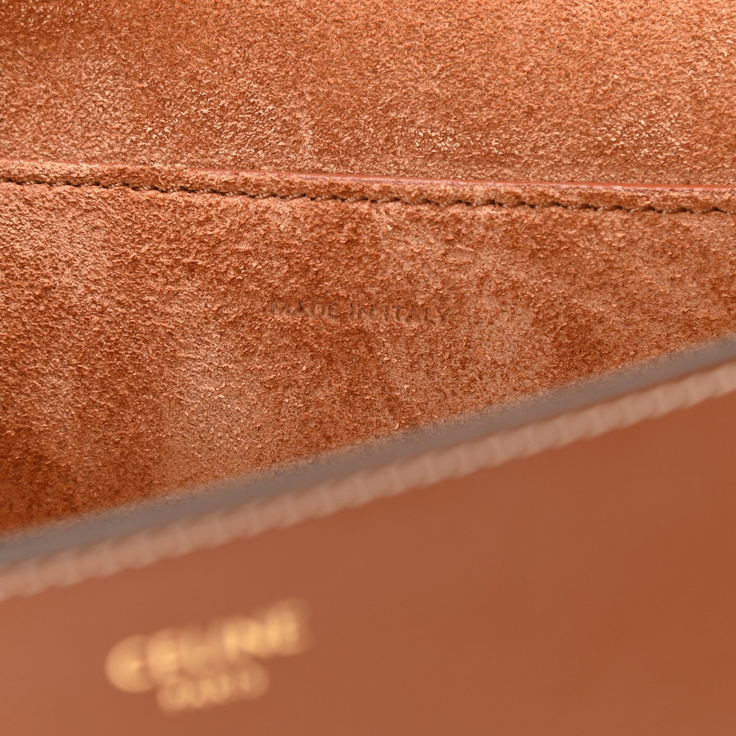 Celine Smooth Calfskin Cuir Triomphe Folco Crossbody Bag Tan 7 of 11