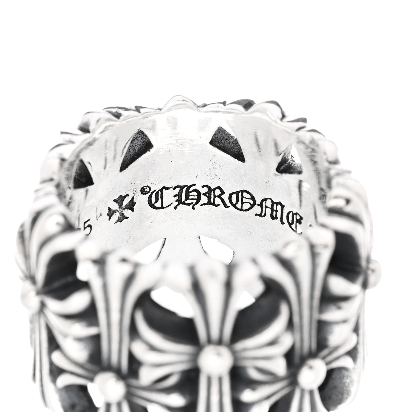 Sterling Silver Cemetery Cross Ring 61 9.5