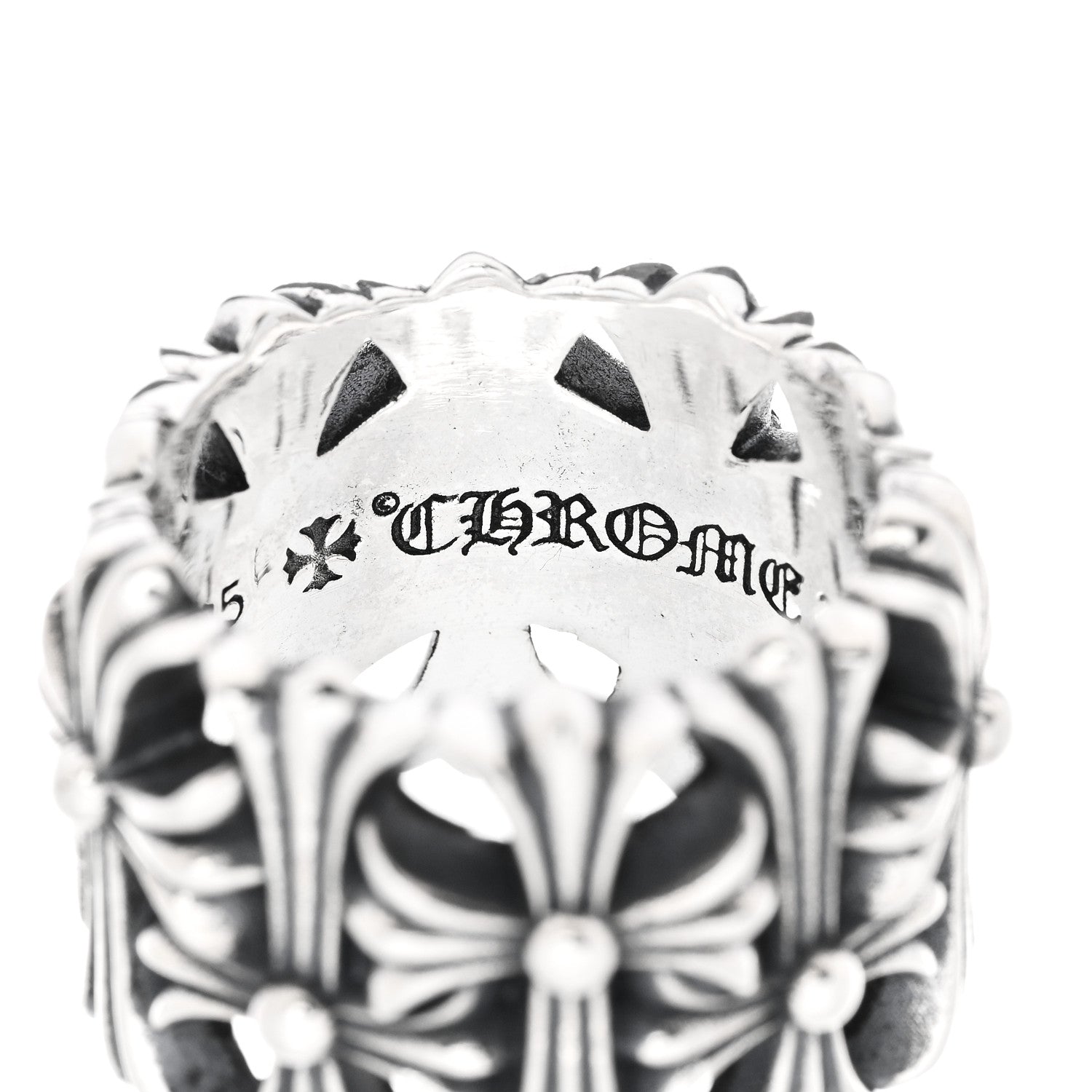Chrome Hearts Sterling Silver Cemetery Cross Ring 61 9.5 4 of 6