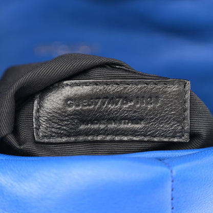 Saint Laurent Lambskin Quilted Small Loulou Puffer Monogram Chain Satchel Majorele Blue 7 of 10