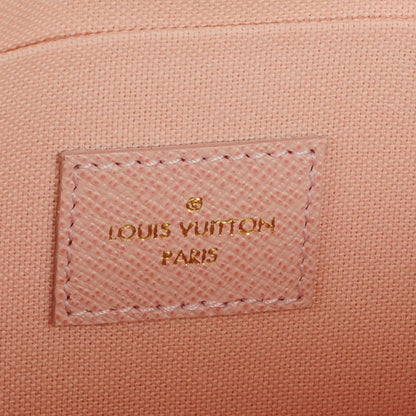 Louis Vuitton Damier Azur Pochette Felicie Chain Wallet Rose Ballerine 7 of 9