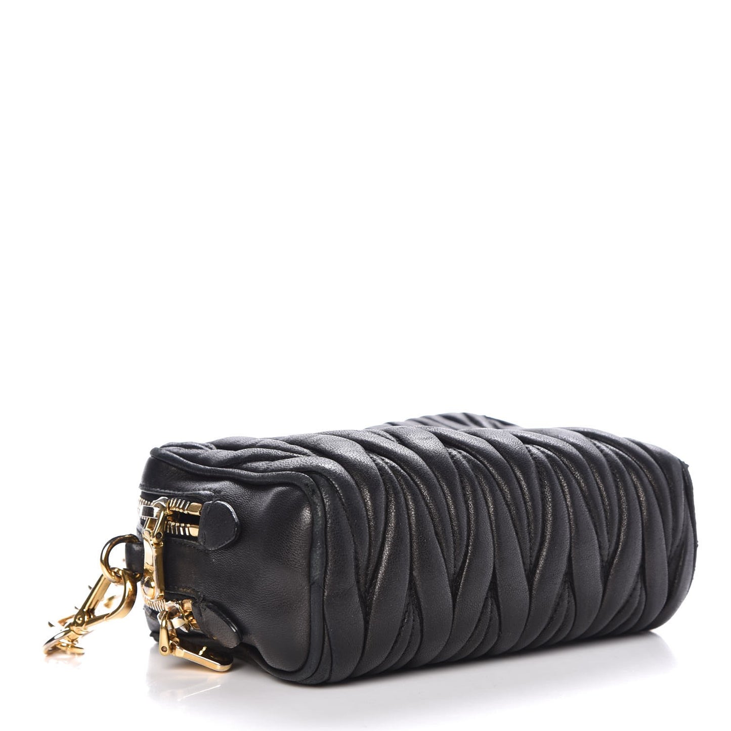 Nappa Matelasse Chain Crossbody Black