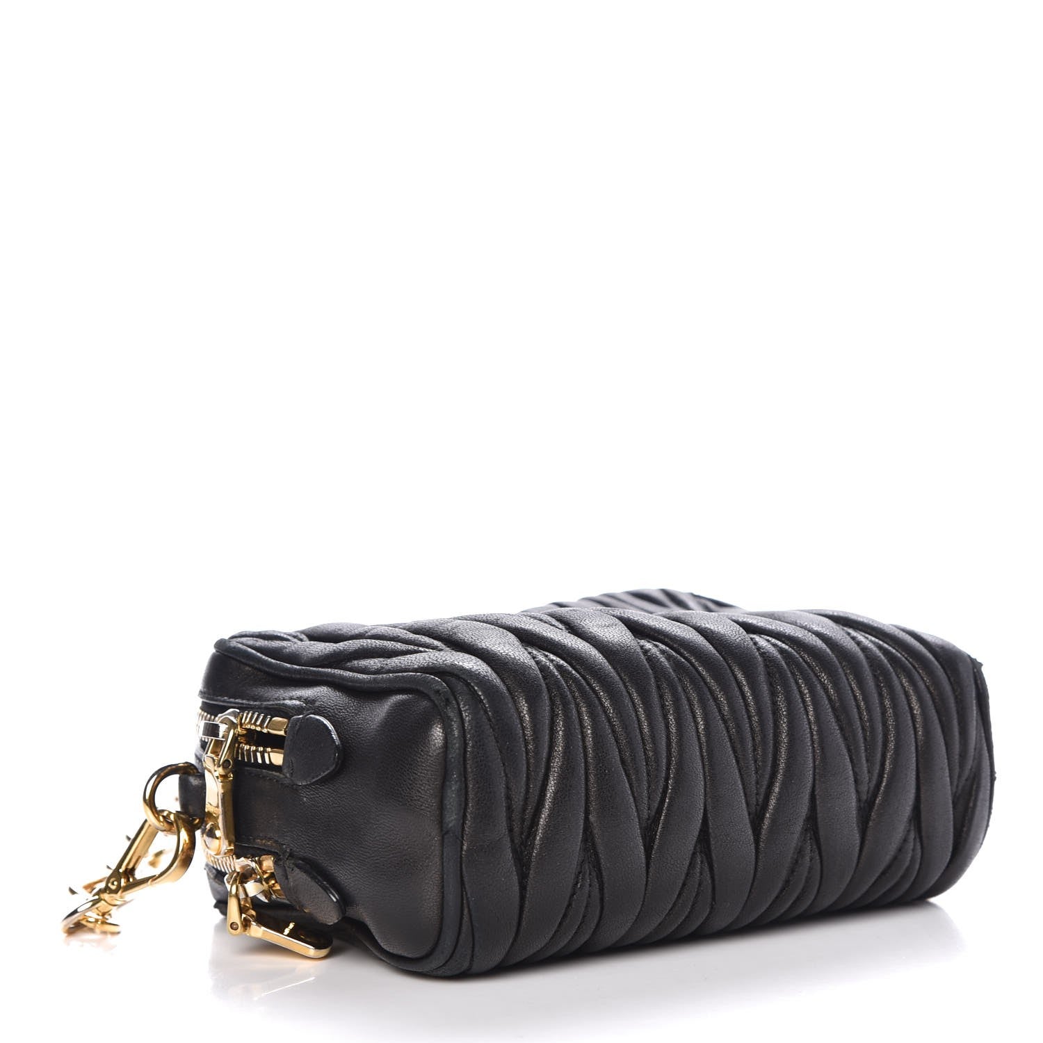 Miu Miu Nappa Matelasse Chain Crossbody Black 4 of 16