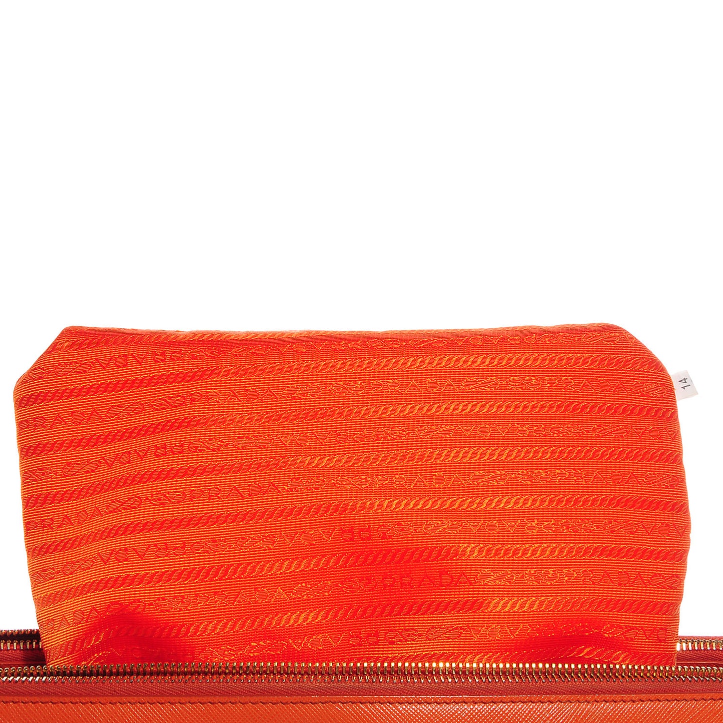 Saffiano Lux Medium Double Zip Tote Papaya