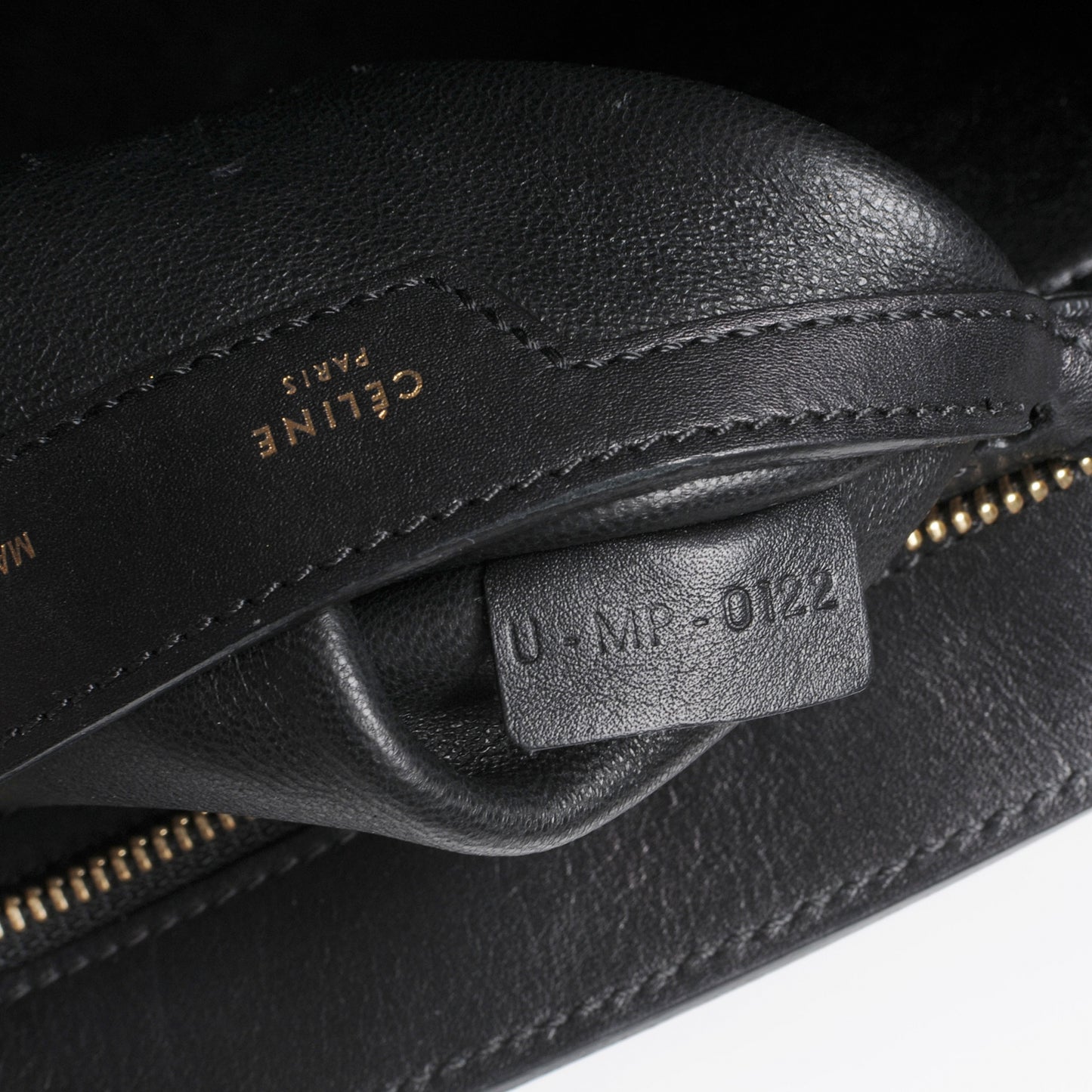 Crocodile Embossed Medium Trapeze Black