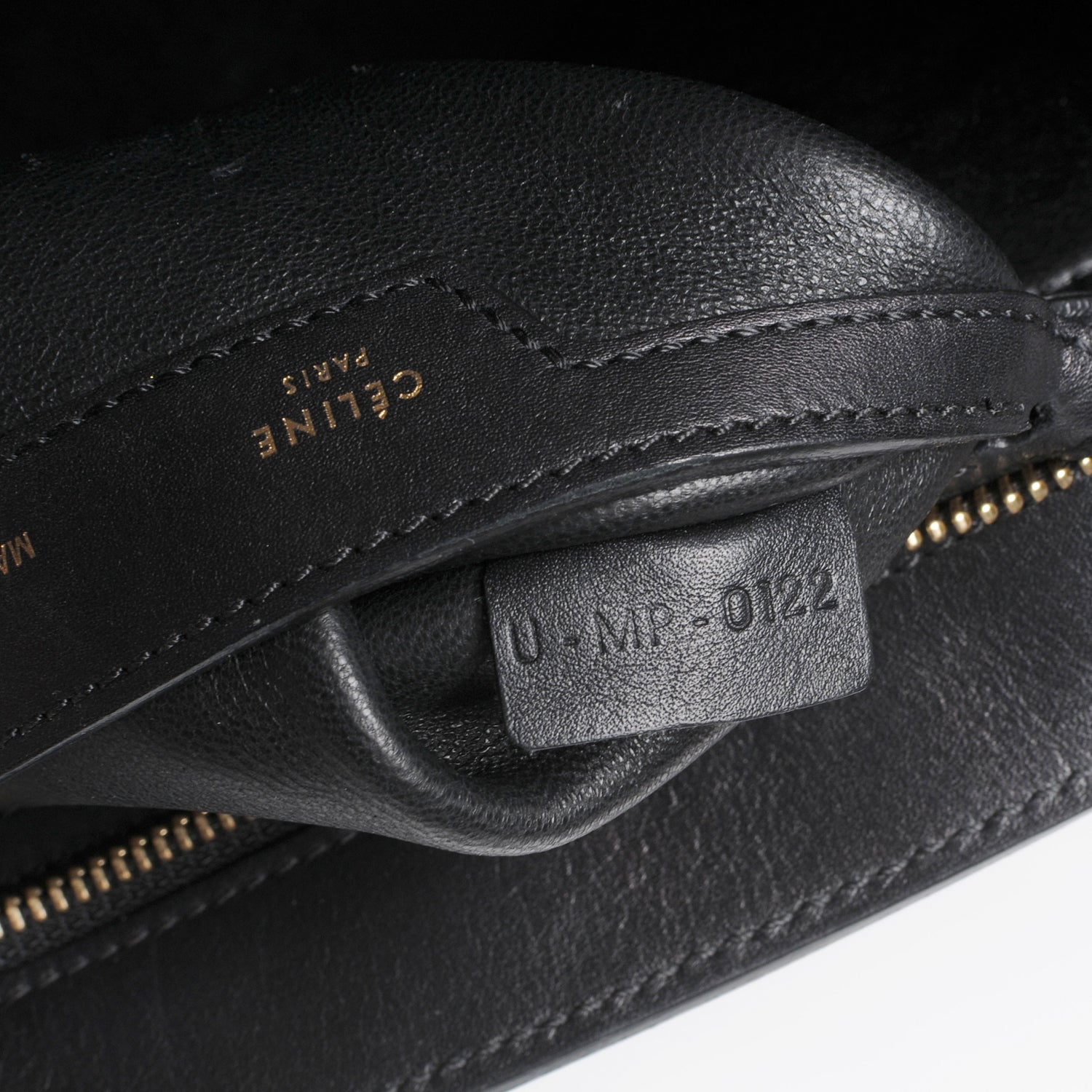 Celine Crocodile Embossed Medium Trapeze Black 5 of 6