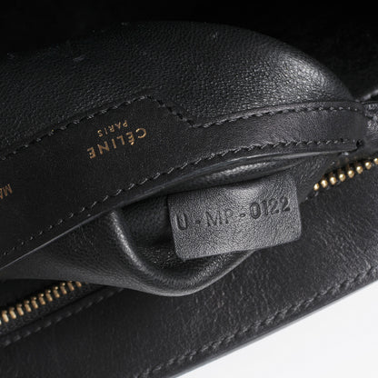 Celine Crocodile Embossed Medium Trapeze Black 5 of 6