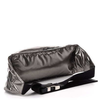 Prada Metallic Tessuto Nylon Metal Belt Bag Ferro 3 of 11