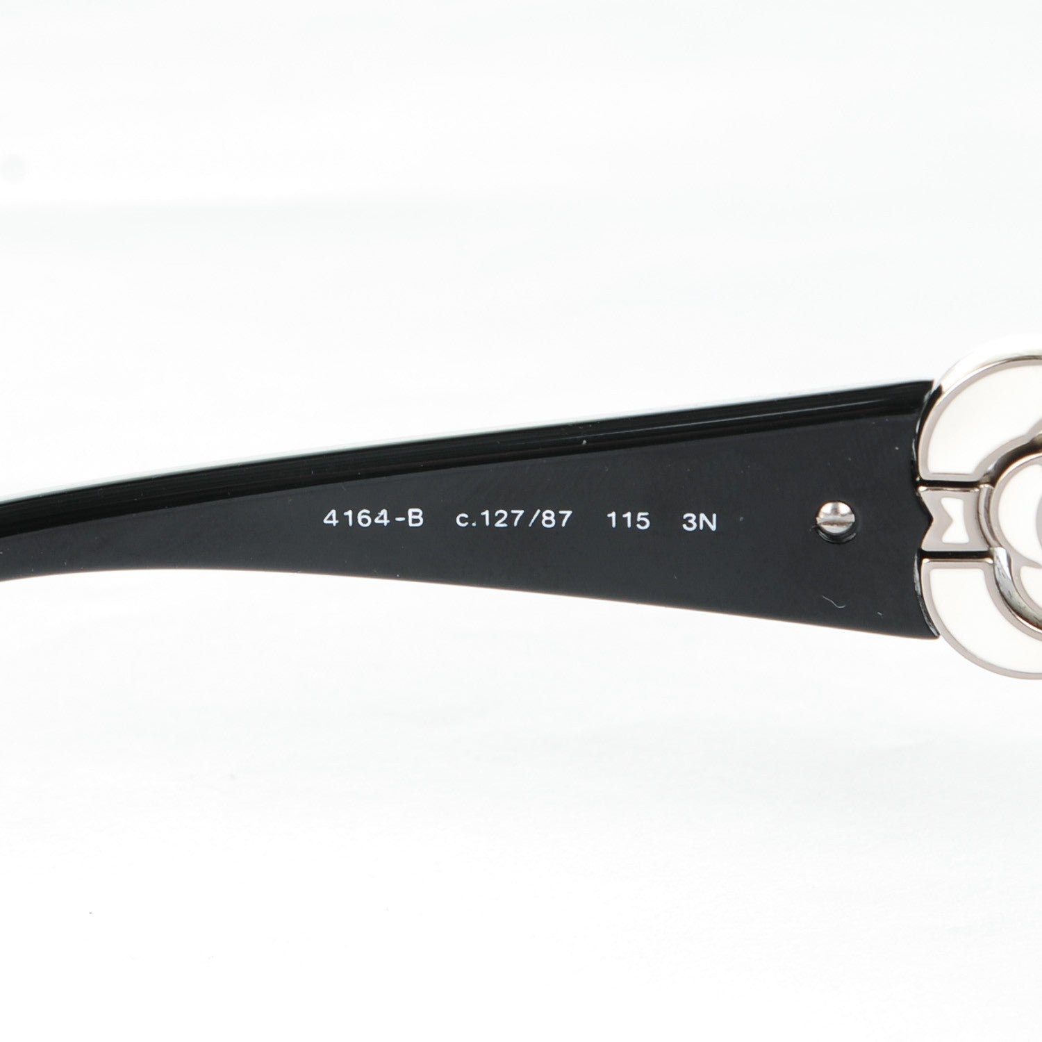 Chanel Swarovski Crystal Camellia CC Sunglasses 4164-B Black 4 of 6