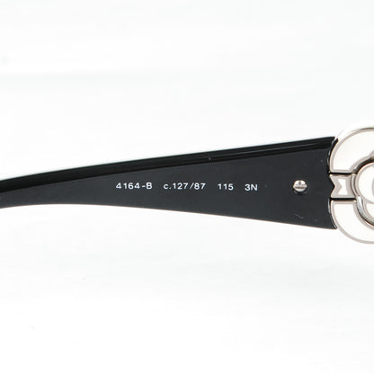 Chanel Swarovski Crystal Camellia CC Sunglasses 4164-B Black 4 of 6