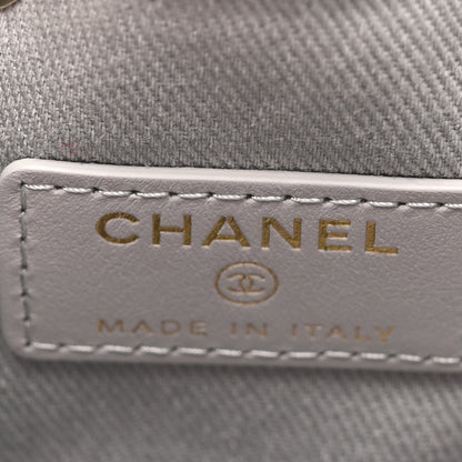Chanel Caviar Quilted Mini CC Pocket Bucket Bag Grey 6 of 12