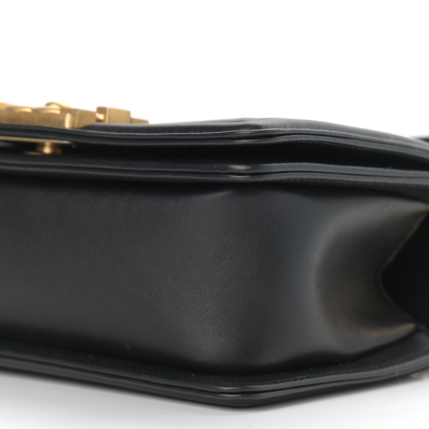 Chanel Calfskin Small Boy Logo Top Handle Flap Black 9 of 9