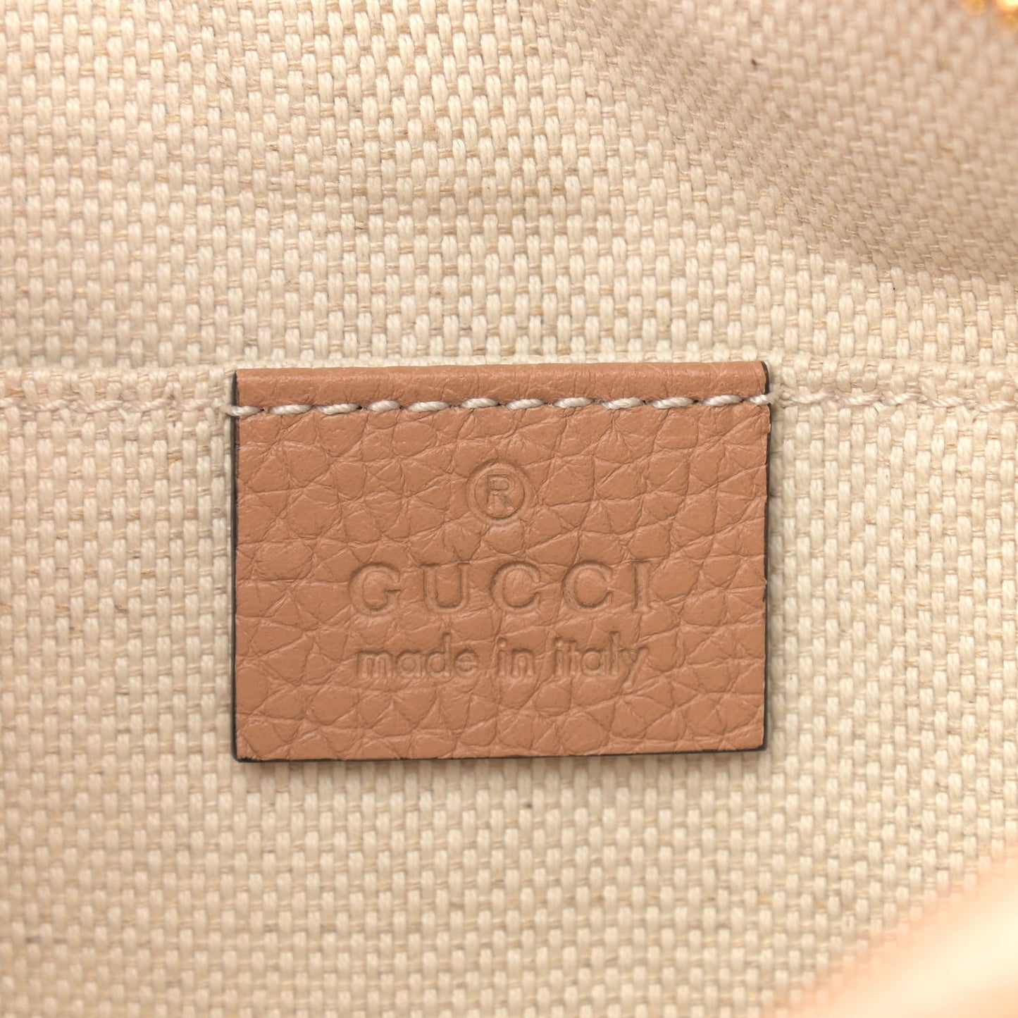 Pebbled Calfskin Small Soho Disco Bag Camelia