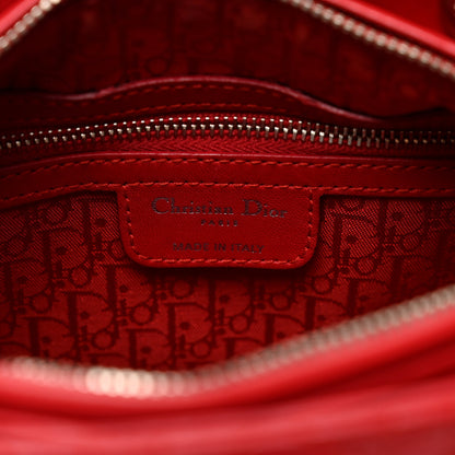 Christian Dior Lambskin Cannage Medium Lady Dior Red 6 of 9